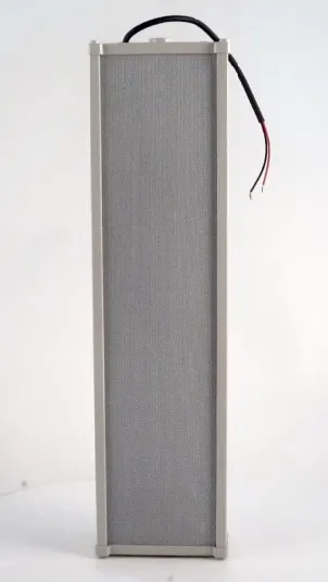 Altavoz de columna de matriz lineal de larga duración con presión sonora máxima de 110 dB