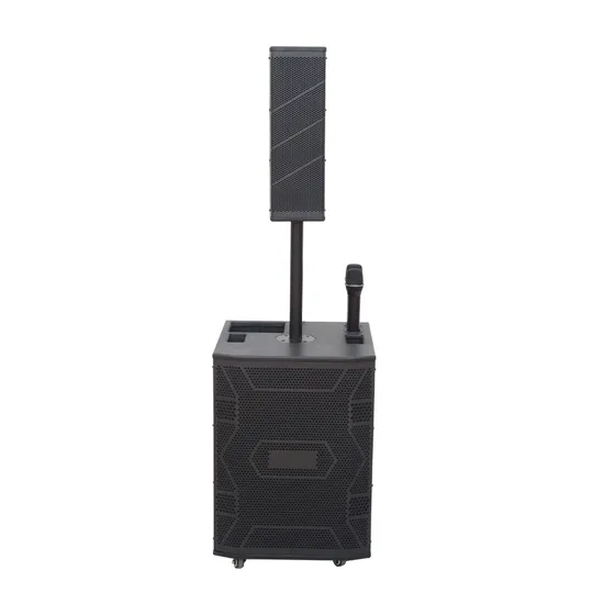 Altavoz portátil de columna de madera con woofer de 15 pulgadas y potente efecto de sonido de 160 W incorporado
