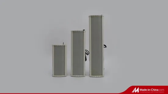 Sistema de audio de columna para exteriores pequeño con tweeters de 8 pulgadas y bocina