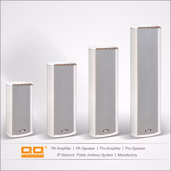 Altavoz de columna de aluminio para exteriores, venta al por mayor, 180 W, resistente al agua, 100 V, para sistema de megafonía.