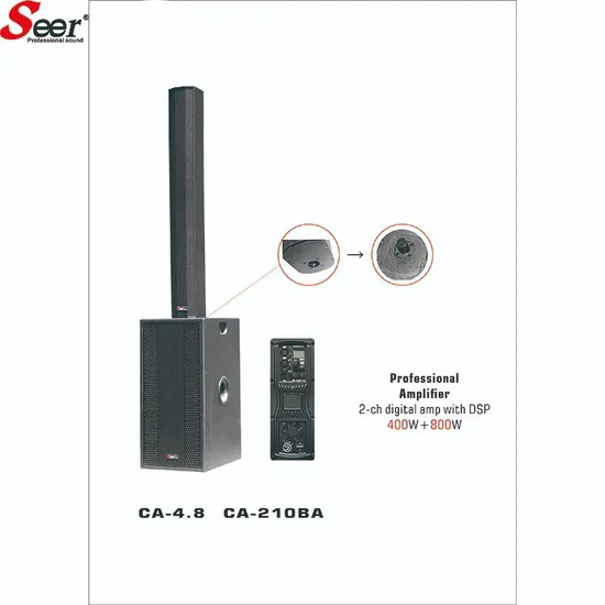 Mini columna de altavoces de 2 pulgadas, sistema de matriz de línea activa de audio profesional