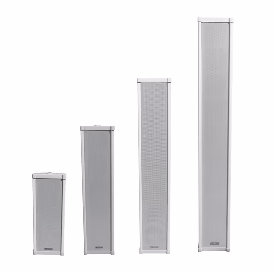 Sistema de PA de 2,5 pulgadas, 100 V, 40 W, altavoz de columna delgado de rango completo para interiores de aluminio con buen rendimiento de sonido.