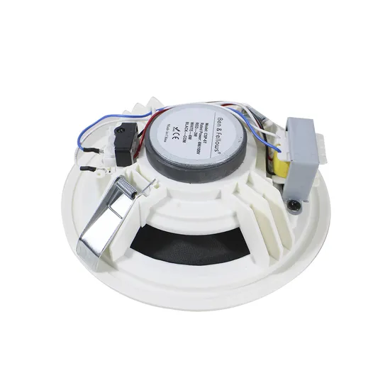 Altavoz de techo ABS de rango completo de 6,5 pulgadas y 6 vatios de montaje rápido con transformador de 100 V