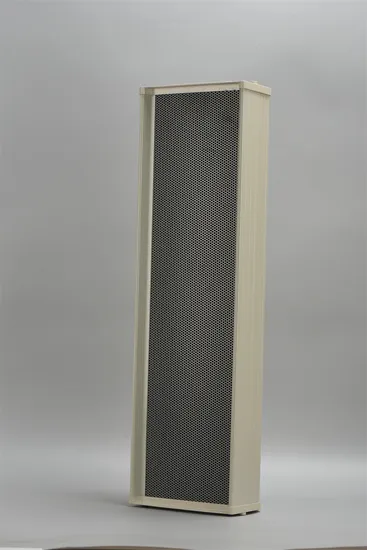 Altavoz de columna de aluminio de alta calidad con un diseño moderno.
